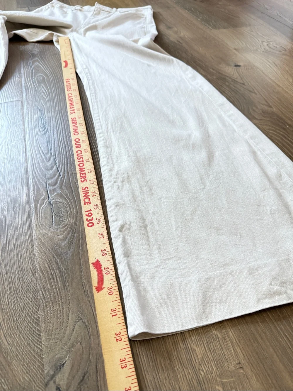 Banana Republic Wide-Leg Chinos in light khaki wash